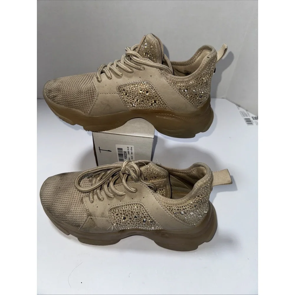 Steve Madden Women Suze 7.5 Tan Sneakers